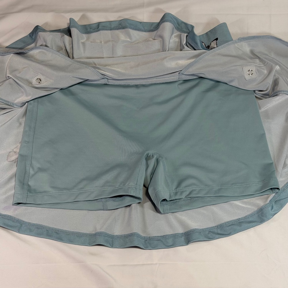 Jamie Sadock Blue Butterfly Floral Golf Skort SZ 6 Activewear Skirt snap pockets - Picture 6 of 10